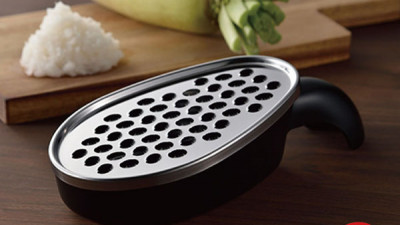 라미스홈 일본 시모무라 스텐 강판 SM-1 감자 과일 이유식 강판 고급형 블랙